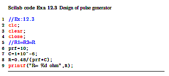 Scilab code