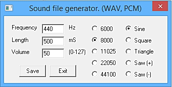 The waveform generator application